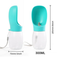 Portable Pet Water Bottle — 300ml Leak-Proof Drinking Bowl for Walks