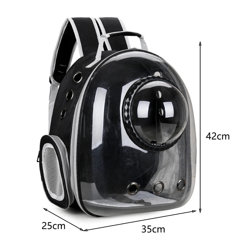 Bubble Backpack Pet Carrier – See-Through Travel Bag for Cats & Small Dogs