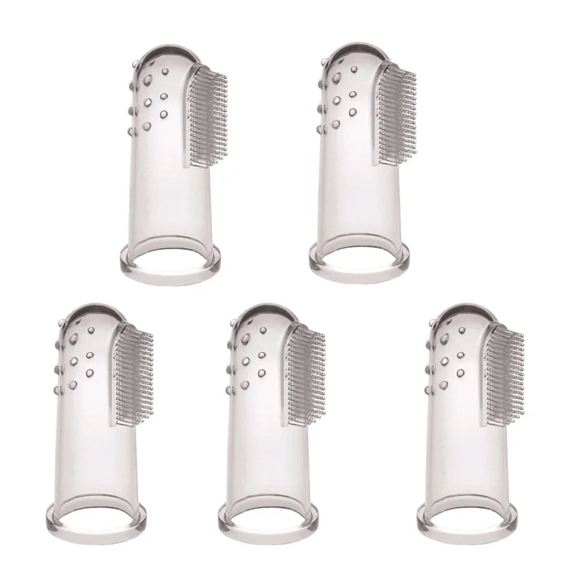5-Pack Soft Finger Toothbrushes — Dog & Cat Dental Care Set