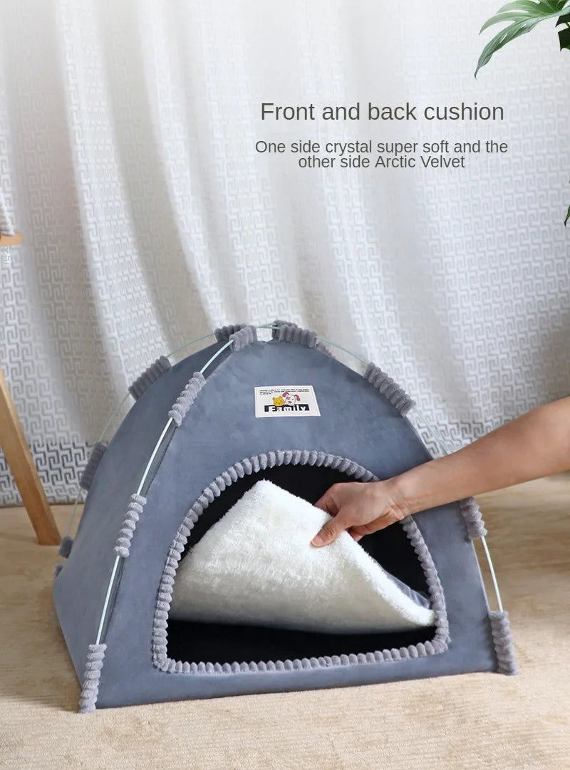 Four Seasons Pet Tent – Foldable Breathable House for Cats & Dogs