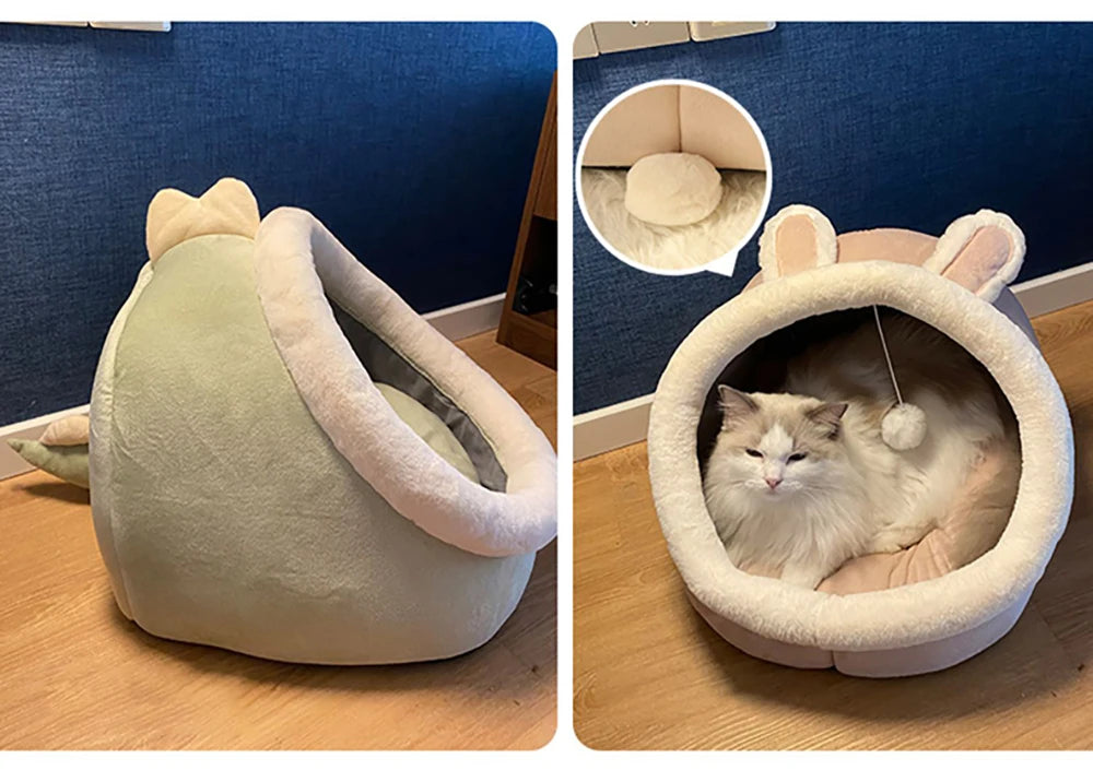 Snug Cave Pet Tent – Self-Warming Bed for Cats & Small Dogs