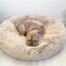 Round Plush Dog Bed – Deep Cushioned Nest for Medium & Large Dogs