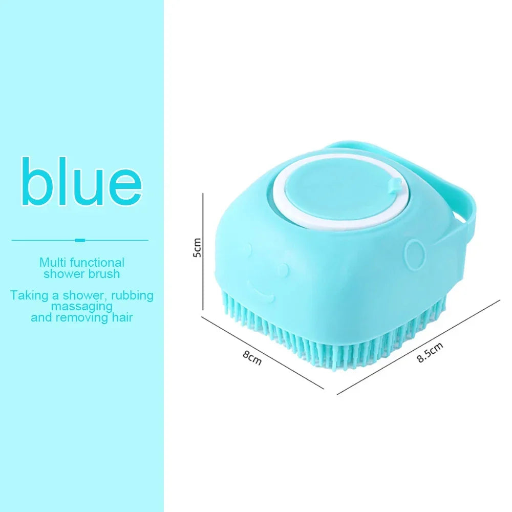 Silicone Bath Brush — Foaming Massage Brush for Dogs & Cats