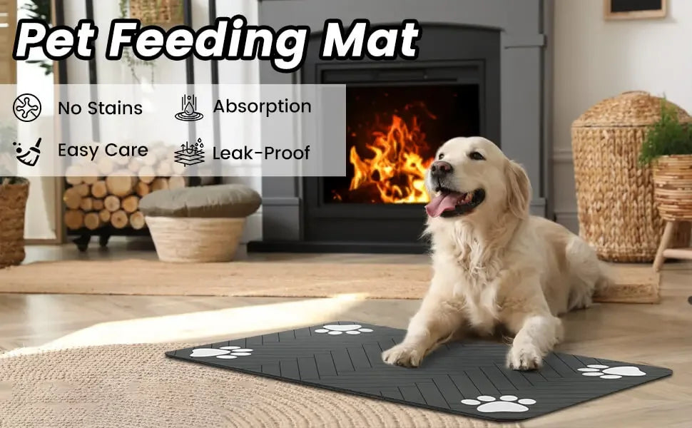 Waterproof Feeding Mat – Spill-Proof Placemat for Food & Water Bowls
