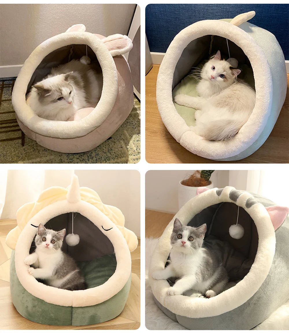 Snug Cave Pet Tent – Self-Warming Bed for Cats & Small Dogs